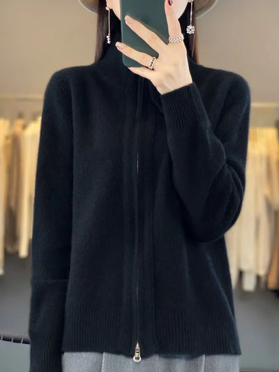 Amelia Cozy Zip-Up Cardigan