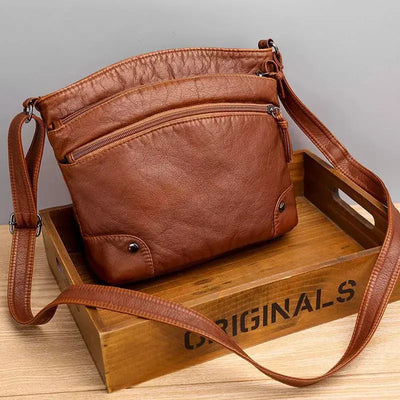 Clara's timeless elegance | Luxurious leather shoulder bag 
