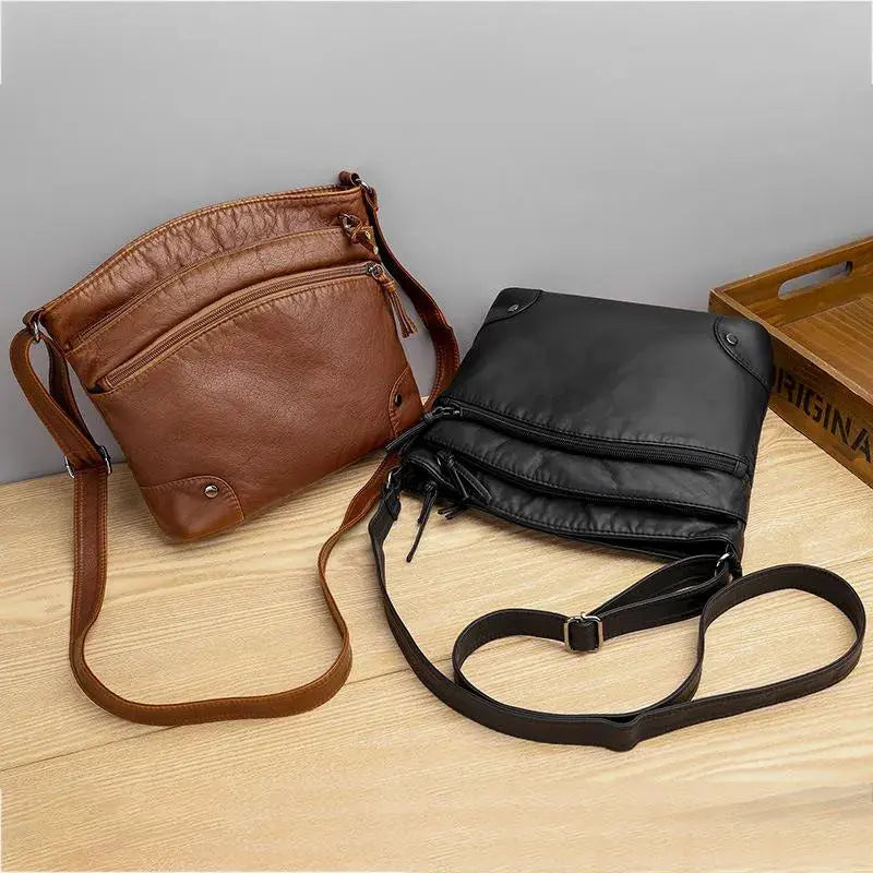 Clara's timeless elegance | Luxurious leather shoulder bag 