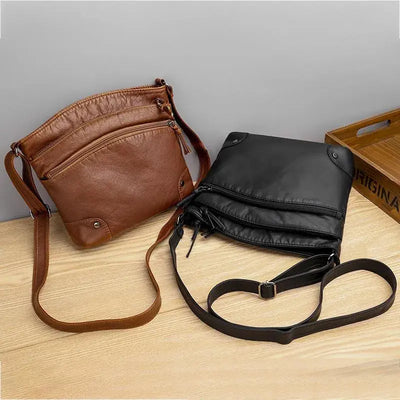Clara's timeless elegance | Luxurious leather shoulder bag 